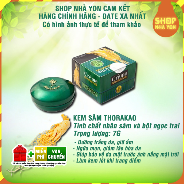 Kem Sâm Thorakao 7g Chính Hãng Dưỡng Da Trắng Mịn, Ngừa Mụn, Hạn Chế Lão Hóa Da
