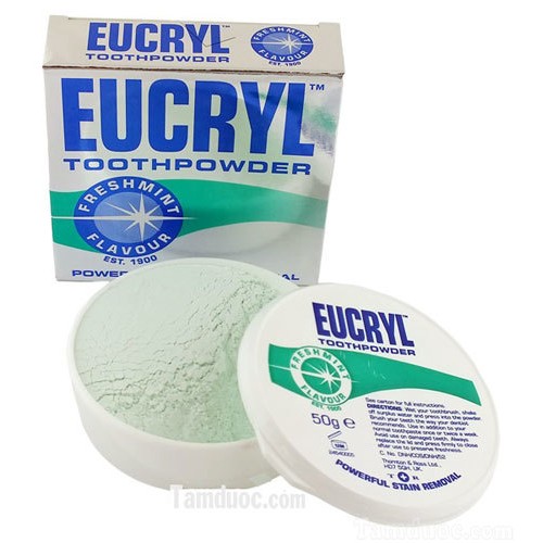 [HCM]Bột tẩy trắng răng EUCRYL 50g mẫu mới chính hãng