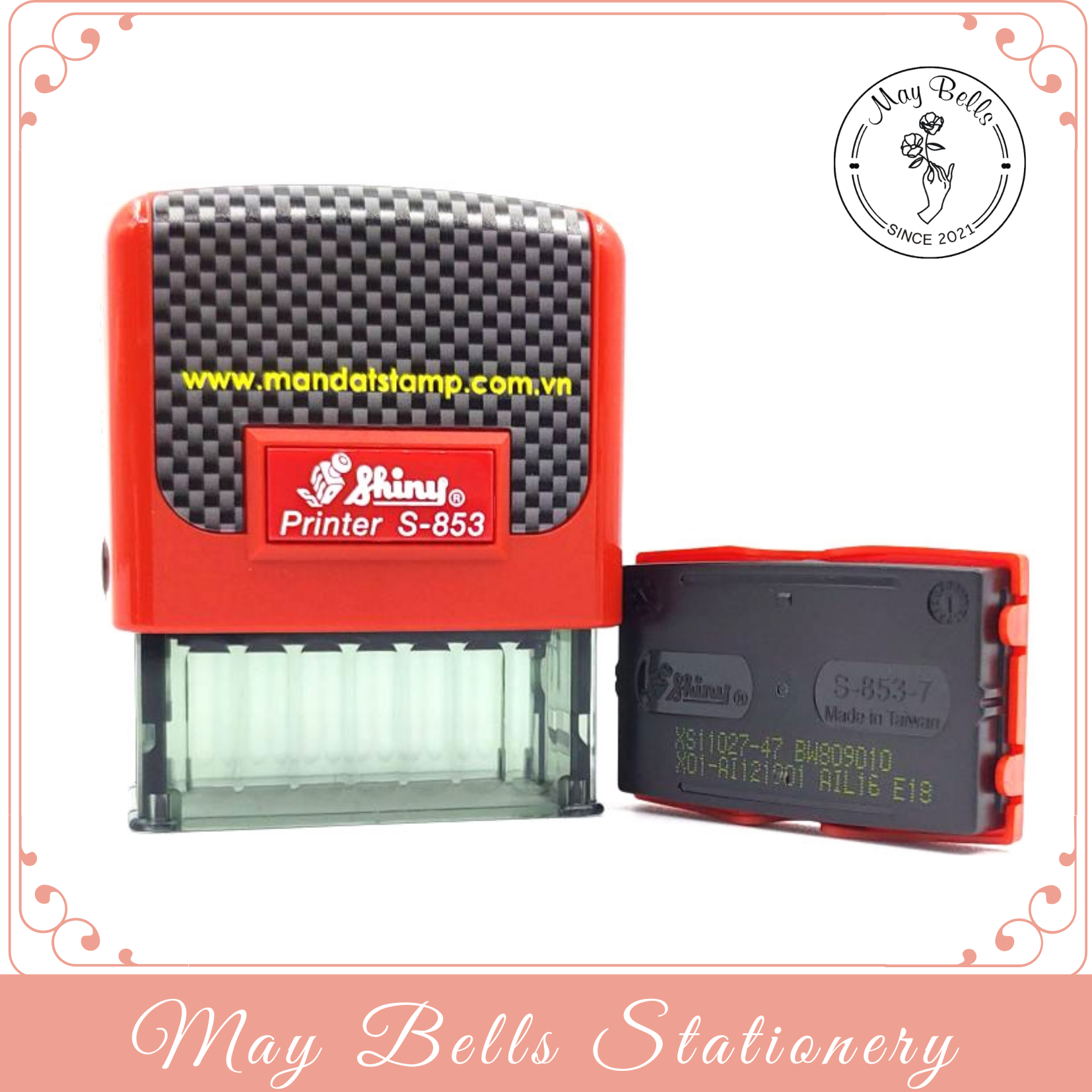Dấu Shiny chuyên dụng đóng bao bì nilong, Con dấu chuyên dụng mực dầu đóng trên vải, chai nhựa mực không phai