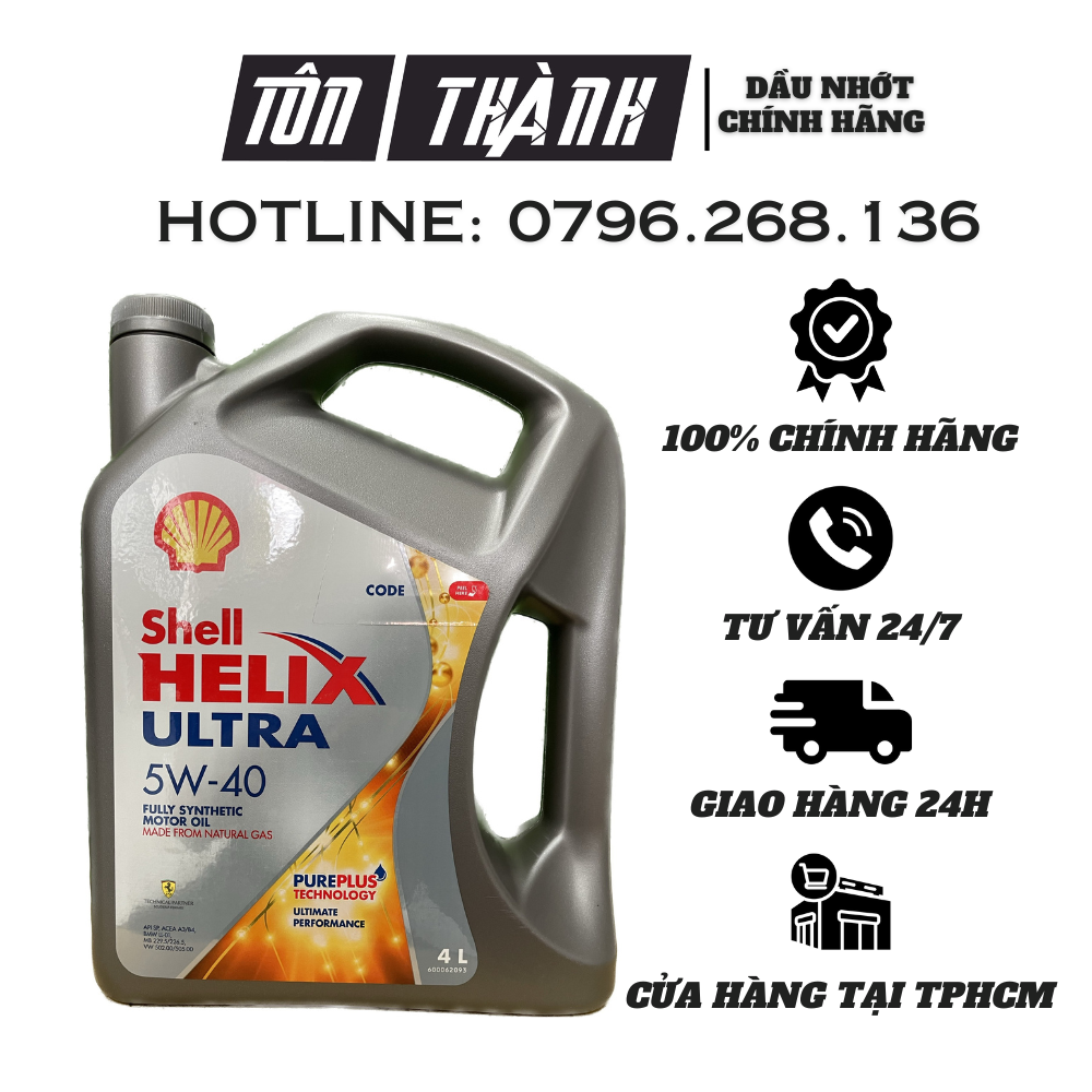 [ Hàng Chính Hãng ] Dầu Nhớt Shell Helix Ultra 5W-40 API SP; ACEA A3/B4