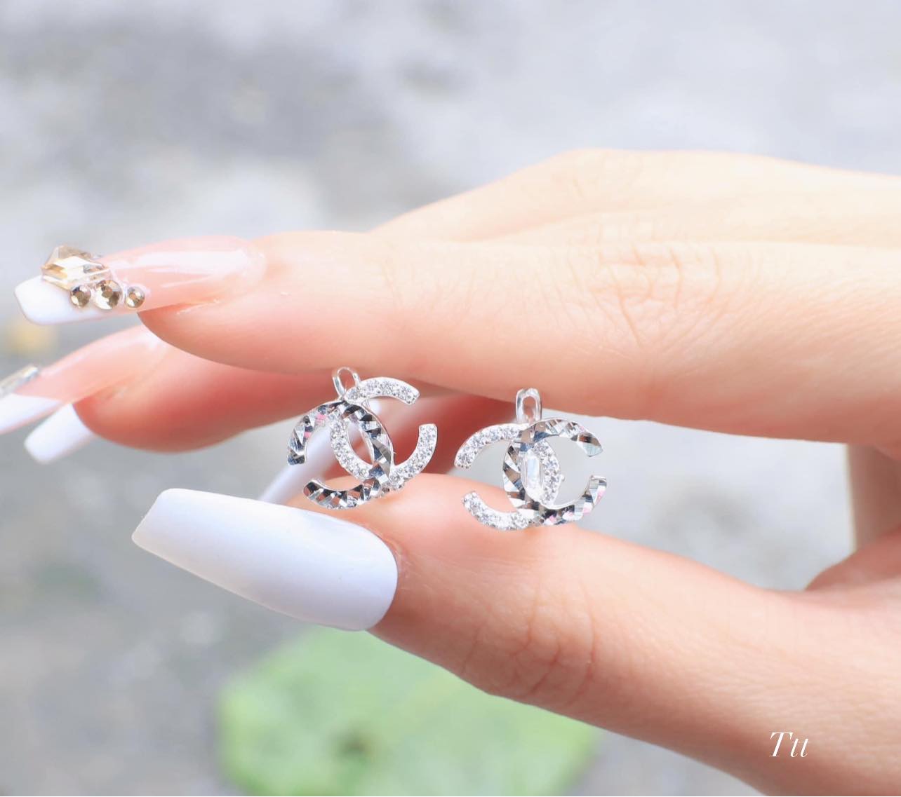Bông tai bạc thời trang chất liệu bạc s925 MS075b
