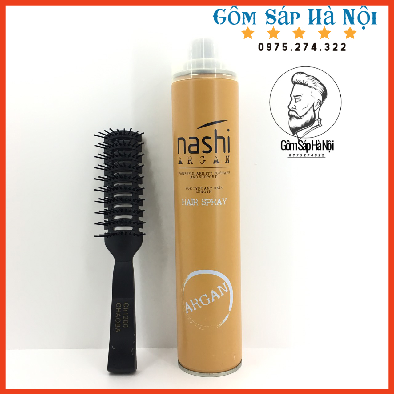 COMBO Gôm Xịt Tóc Nashi + Sáp Vuốt Tóc Bluman Cavaly Ngựa Vằn + Lược