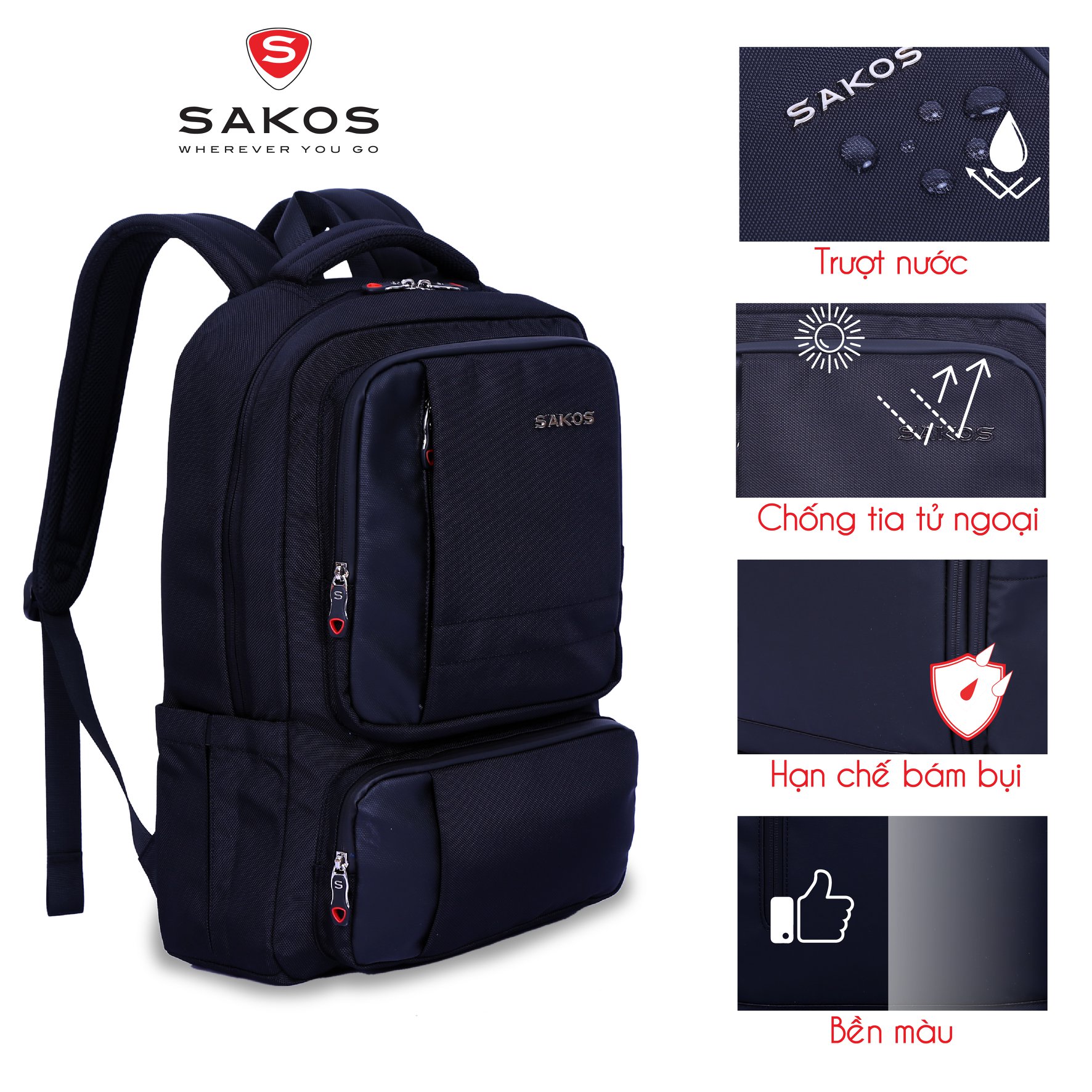 [HCM]Balo laptop cao cấp SAKOS HERO