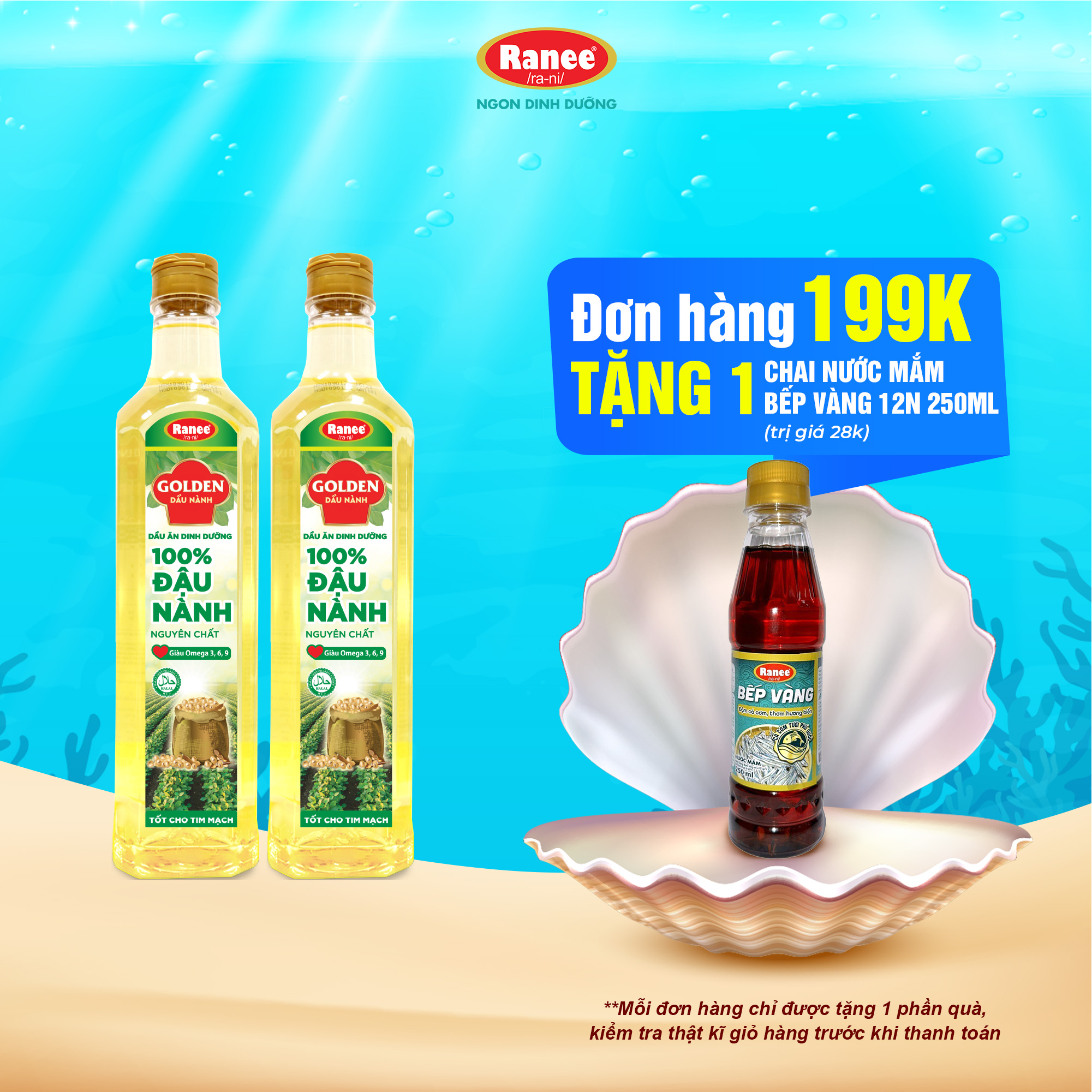 {Đơn 199k tặng hộp bơ -399k tặng vá gỗ} Combo 2 chai Dầu Đậu Nành cao cấp Golden 1 lít (1 lít/chai x 2 chai)