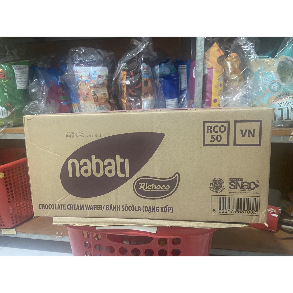(Bán sỉ) Thùng Nabati (60 bịch x 50g) các vị