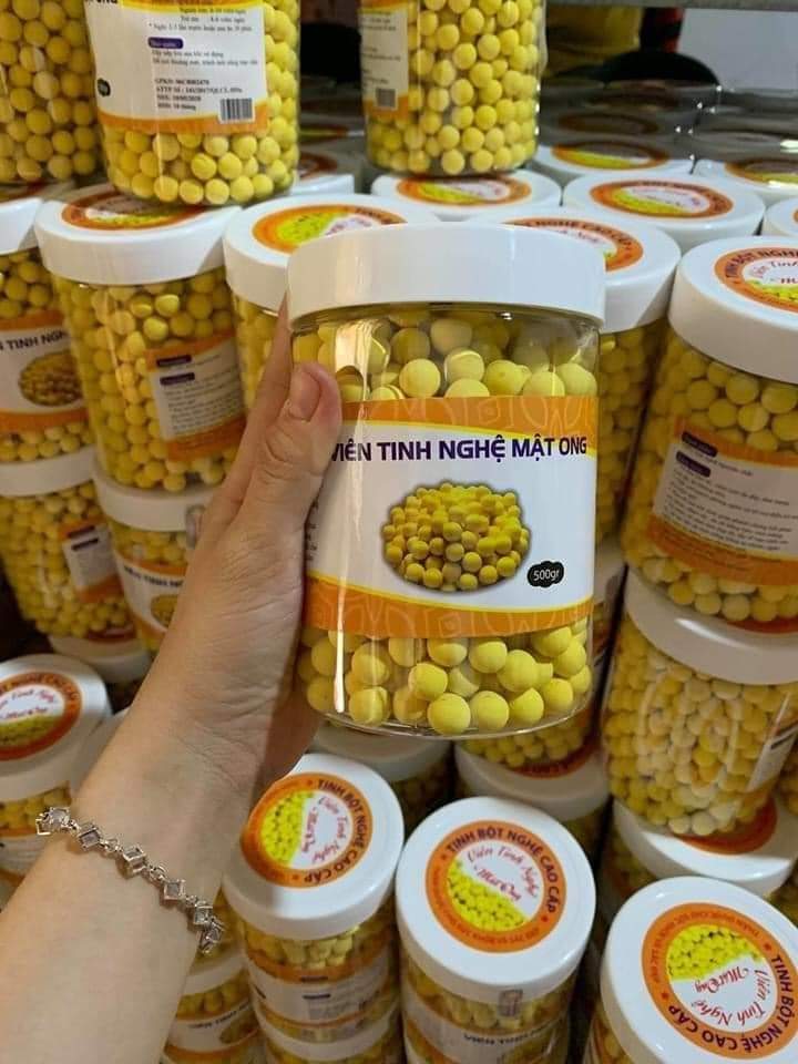 Tinh bột nghệ mật ong dạng viên