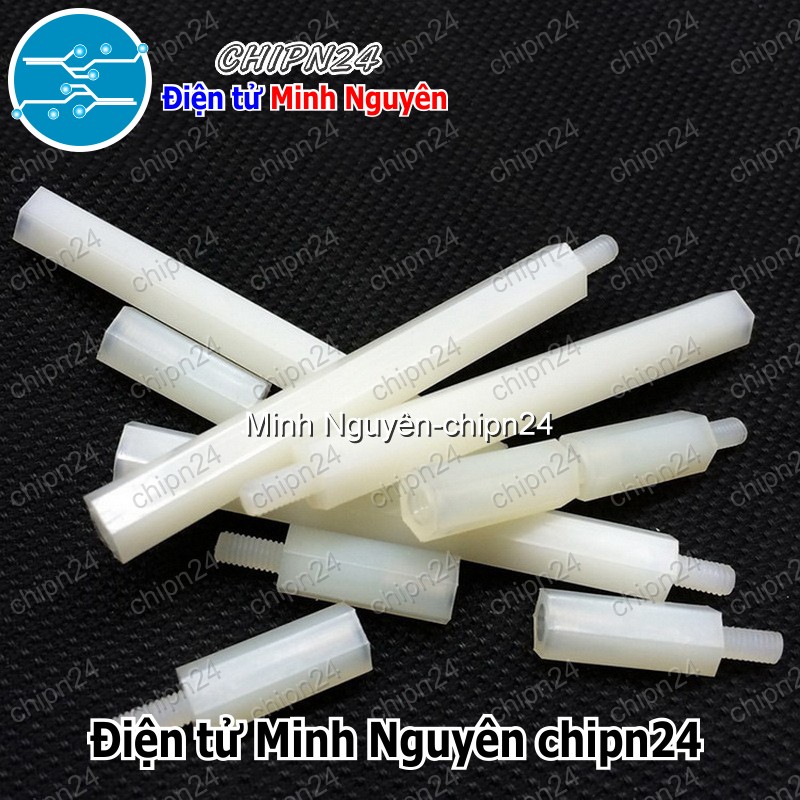(F31-32) Cọc nhựa M3 (Đực-Cái) (Trụ nhựa 5mm/7mm/10mm/12mm/15mm/20mm/25mm/30mm/35mm/40mm/45mm/50mm) - [Chọn Loại] - HHH.00049