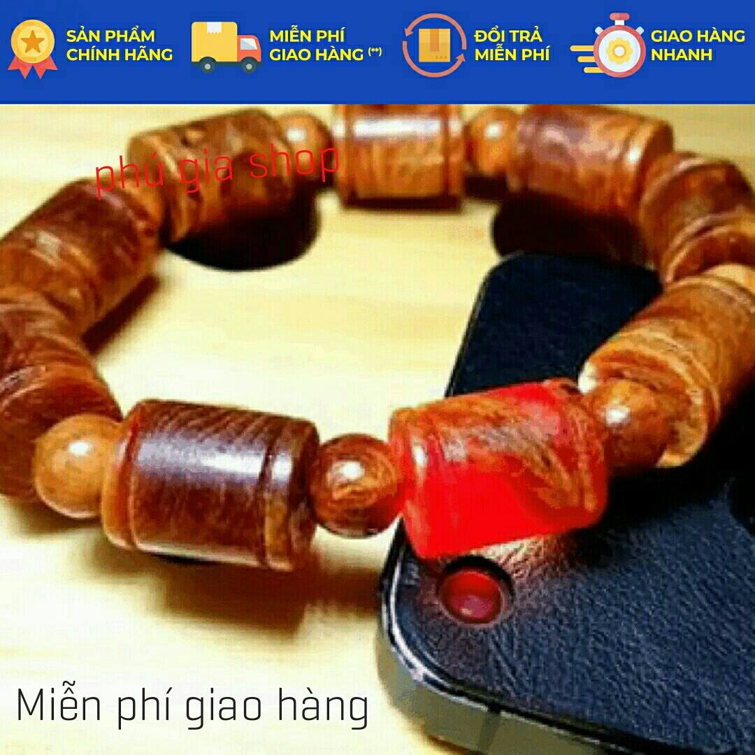 Vòng tay gỗ huyết long đốt trúc 10 và12ly đỏ thấu quang
