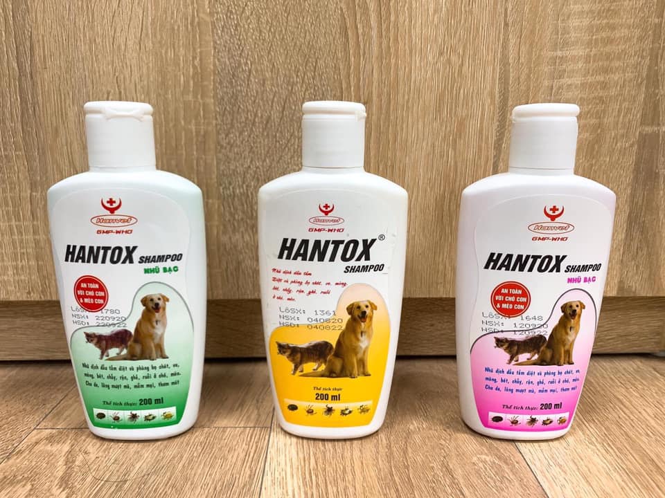 Dầu Tắm Trị Bọ Chét, Ve, Ghẻ, Rận Chó Mèo Hanvet Hantox(Màu ngẫu nhiên)
