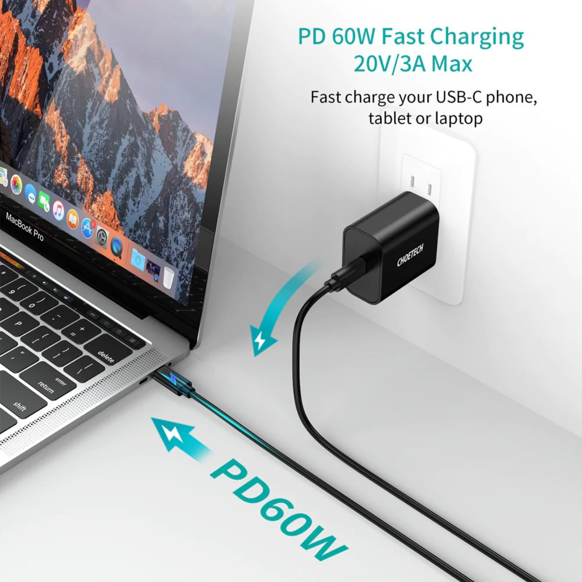 Cáp sạc nhanh Choetech CC000 Type C to Type C 3A Series (Hàng chính hãng)