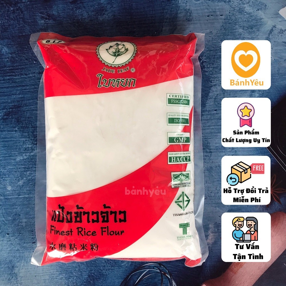 Bột gạo tẻ Thái Lan 400g Jade Leaf dùng làm bánh,chè xôi
