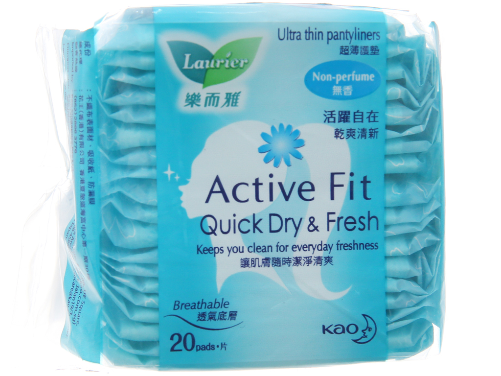 [HCM]Lốc 4 gói Bvs Hằng Ngày Laurier Active Fit 20 Miếng