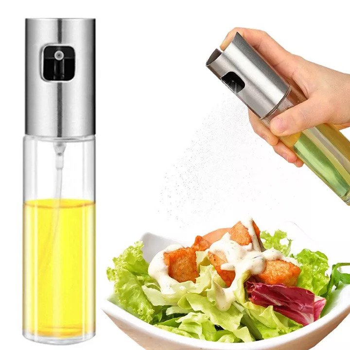 Bình Xịt Dầu Ăn Thủy Tinh Phun Sương Dung Tích 100ml Xịt Dầu Cho Đồ Nướng BBQ