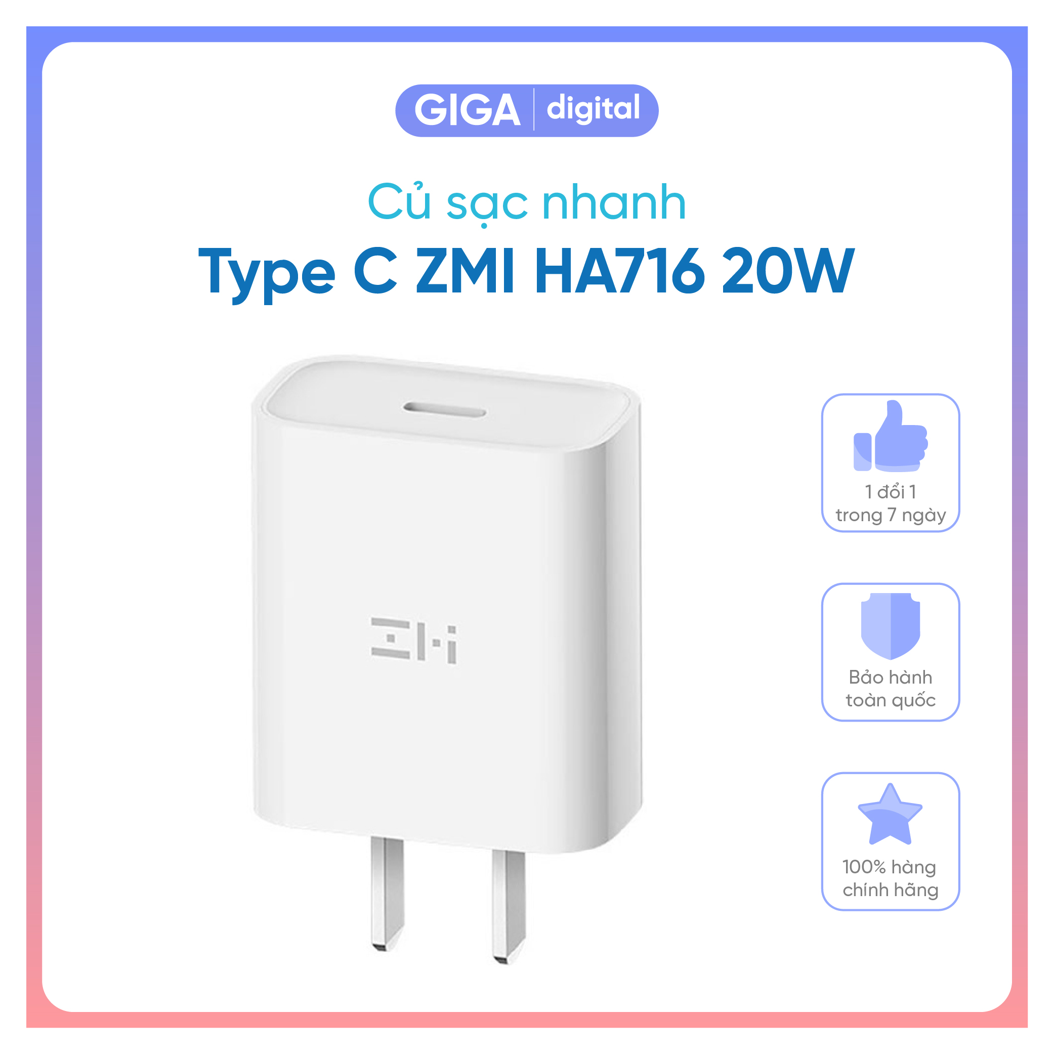 Củ sạc nhanh Xiaomi Zmi HA716 Type C ...