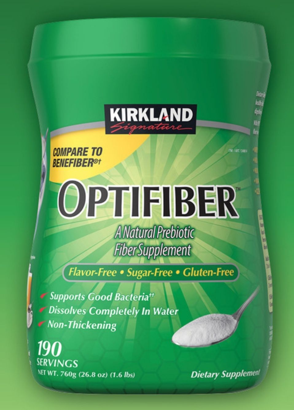 Bột Chất Xơ Kirkland Optifiber 190 khẩu phần