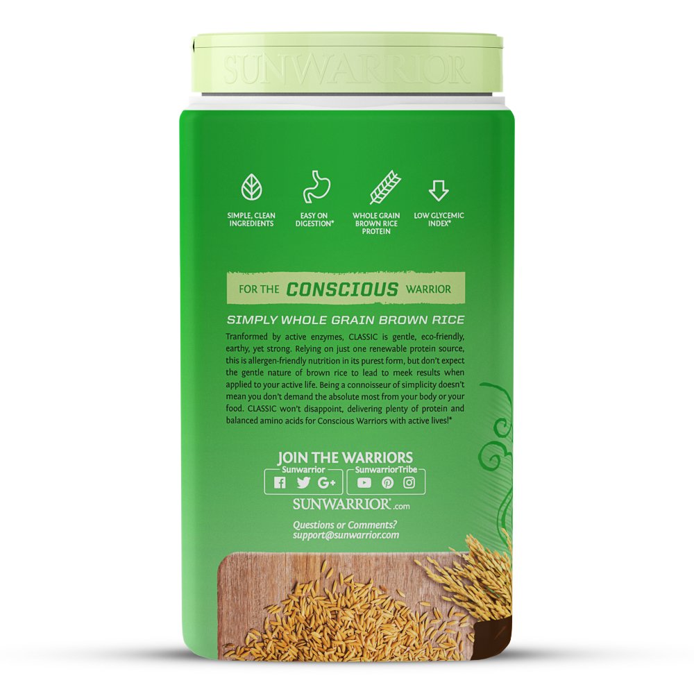 [Hoàn Tiền 15%]Bột Protein Thực Vật Hữu Cơ Clean & Simple  SunWarrior 750g vị chocolate