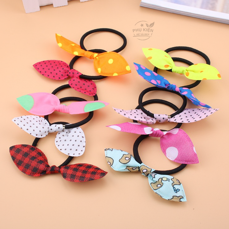 [HCM]Set 5 cột tóc tai thỏ dễ thương (nhiều màu)