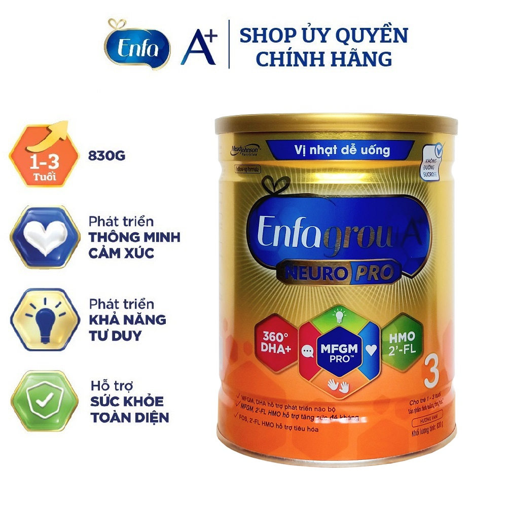 Sữa Enfamil A+ 1,2 Enfagrow A+ 3,4 830g ( Date 2026 )