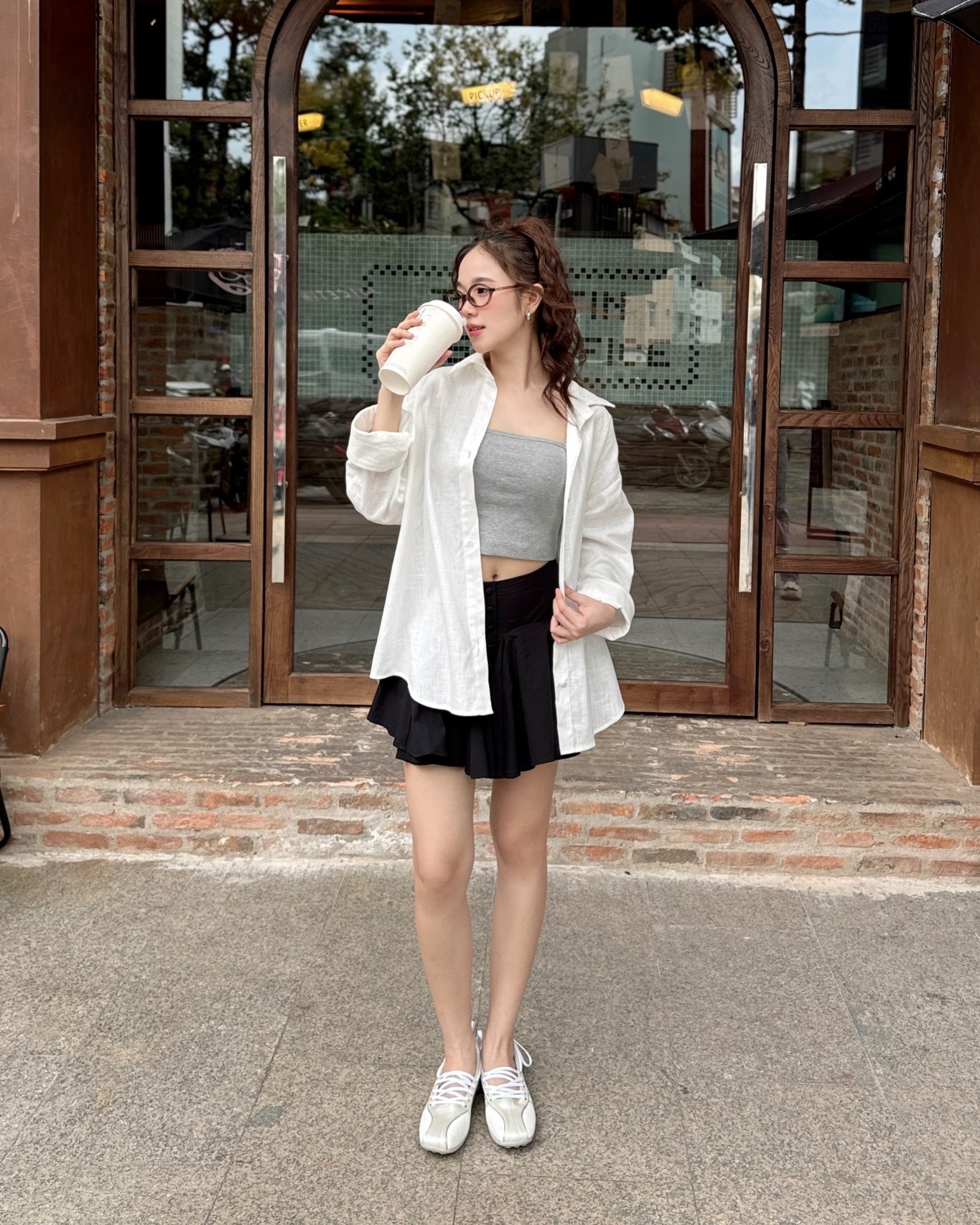 Voucher siêu sale 15% OLV - Áo 2 dây Basic Cami Top 2 màu