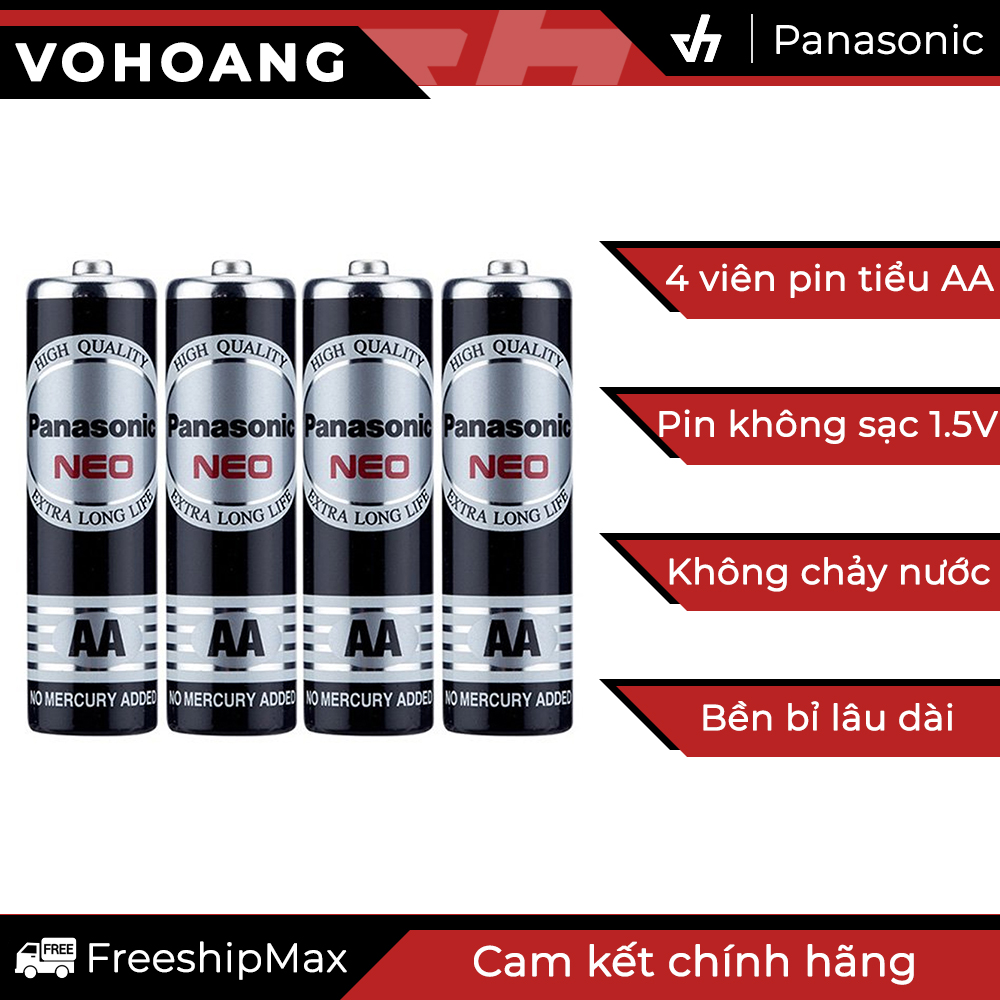 Pin tiểu aa loại tốt panasonic r6nt - 4 viên
