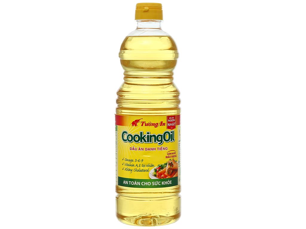 Dầu ăn Cooking Oil Tường An chai 1 Lít, dầu thực vật an toàn cho sức khỏe