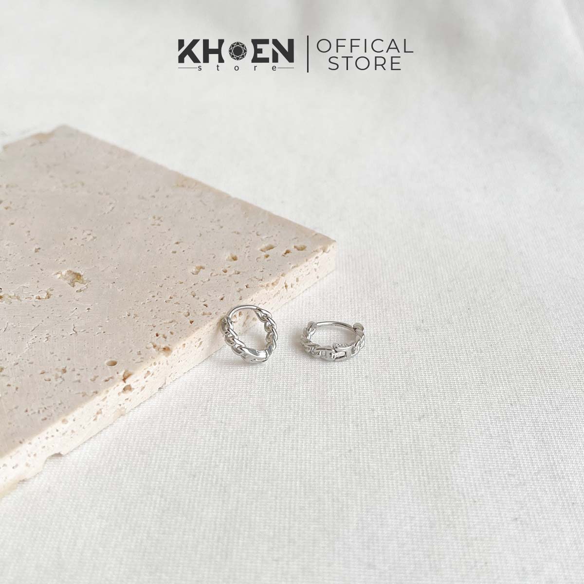 (1 Chiếc) Khuyên Tròn xích - Bạc 925 - Khoen Store