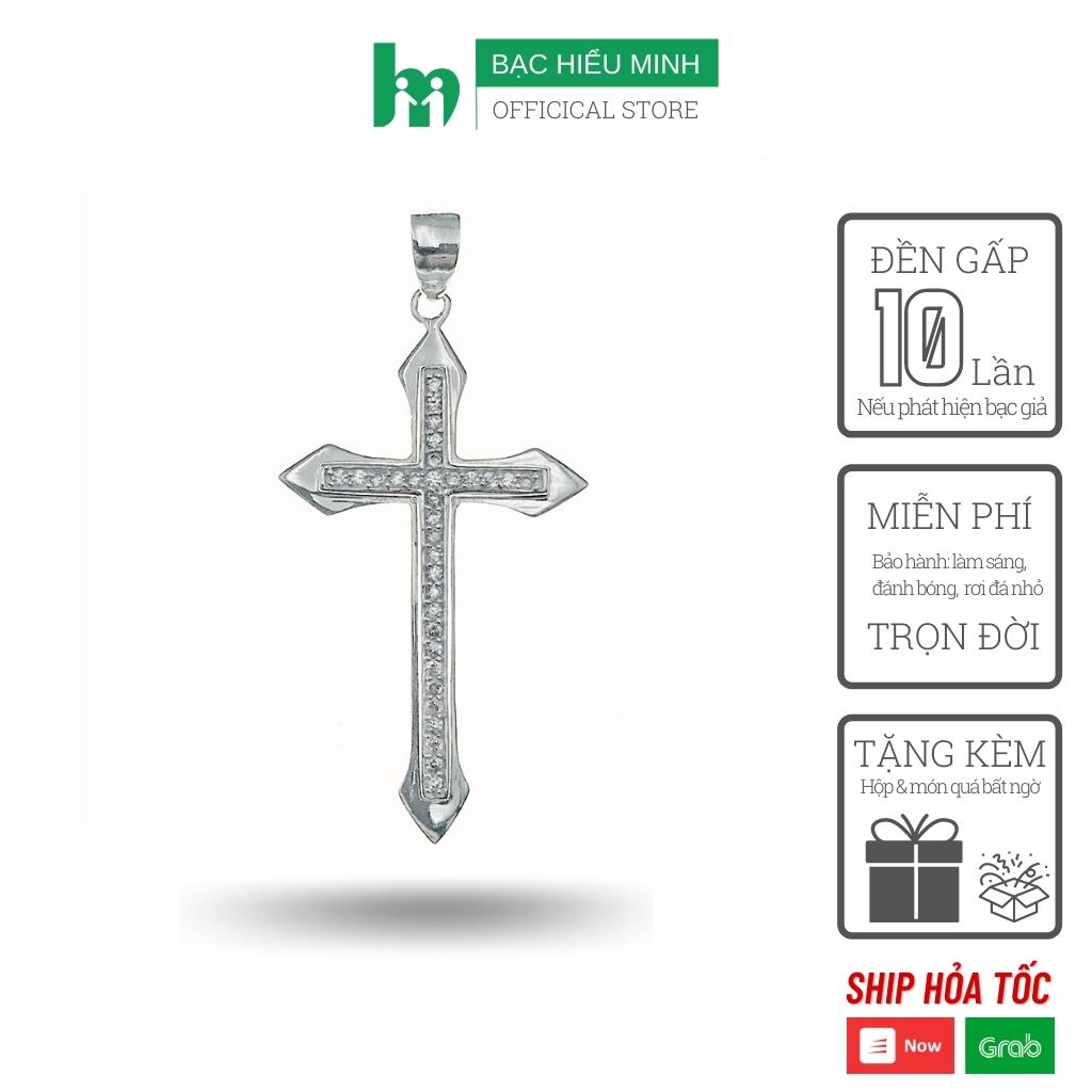Mặt dây chuyền nam nữ hình thánh giá - thập tự giá - chính hãng bạc hiểu minh mdn027
