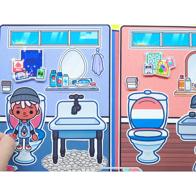 Ngôi nhà Búp bê giấy Toca Boca # Leon & Zeke