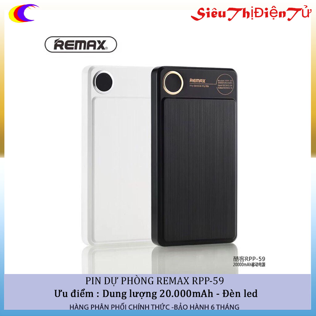 Pin dự phòng remax rpp 59 dung lượng 20000mah