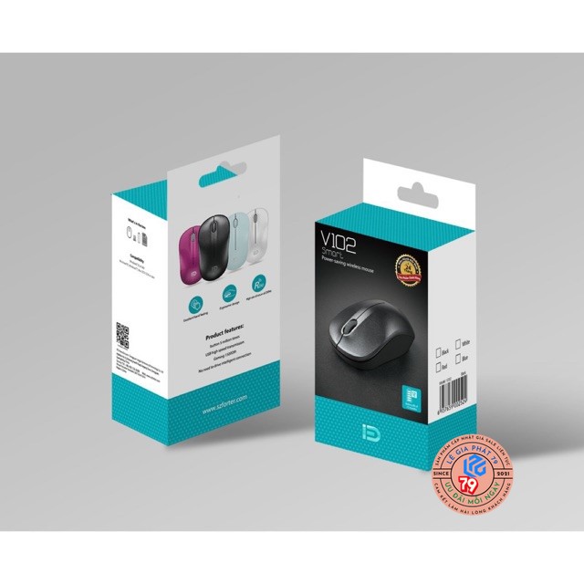 Chuột không dây Wireless FD V102 Pin dùng 12 Tháng