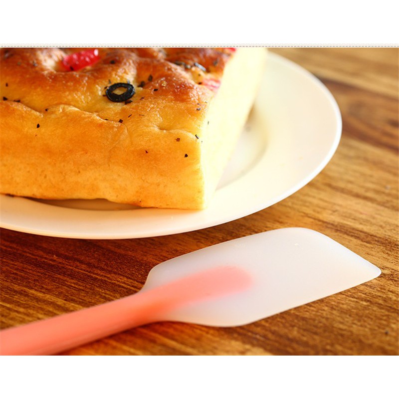 Phới silicon đúc liền lưỡi trong 21cm / Cây đánh trộn bột, dụng cụ trộn và vét bột spatula lưỡi 2 màuSpatula / Phới Silicon / Phới Dẹt , Spatula lưỡi trong màu sắc 28cm