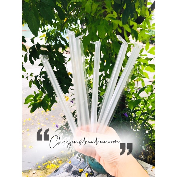 [5 MÀU - HÀNG SẴN] 500gram Ống Hút trân châu phi 12 có màng bọc (200 cái)