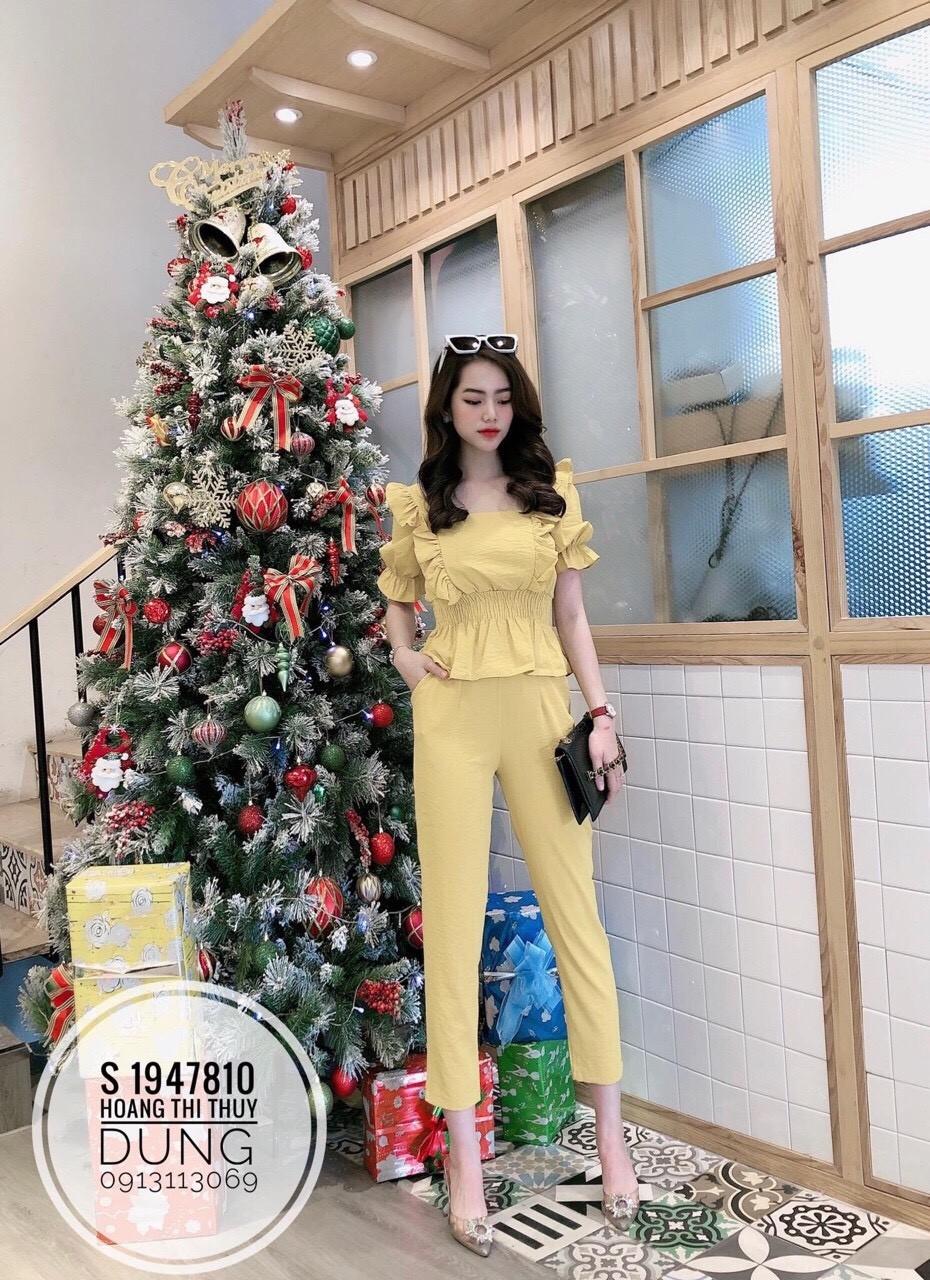 Sét bộ nữ quần dài +áo nhúng bèo