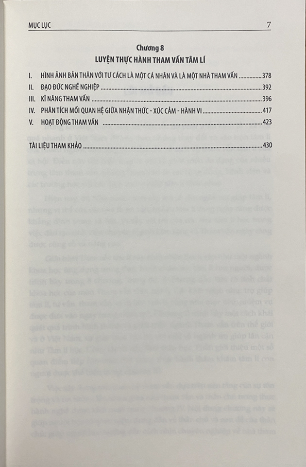 Giáo trình tham vấn tâm lý
