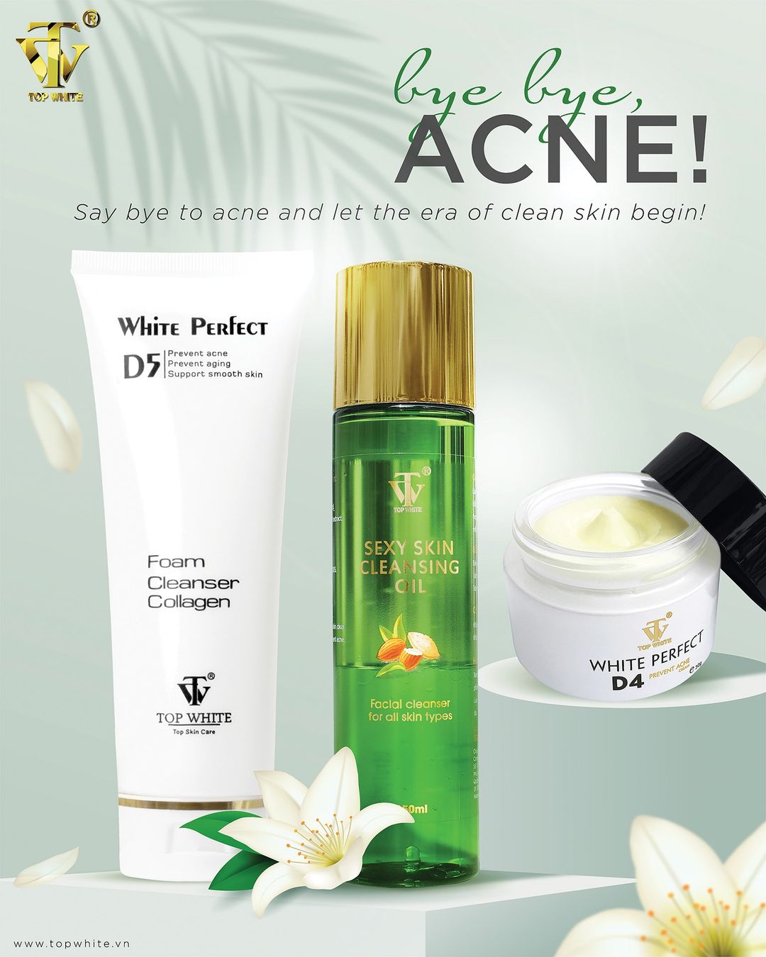 Kem Ngừa Mụn Mờ Thâm Top White D4