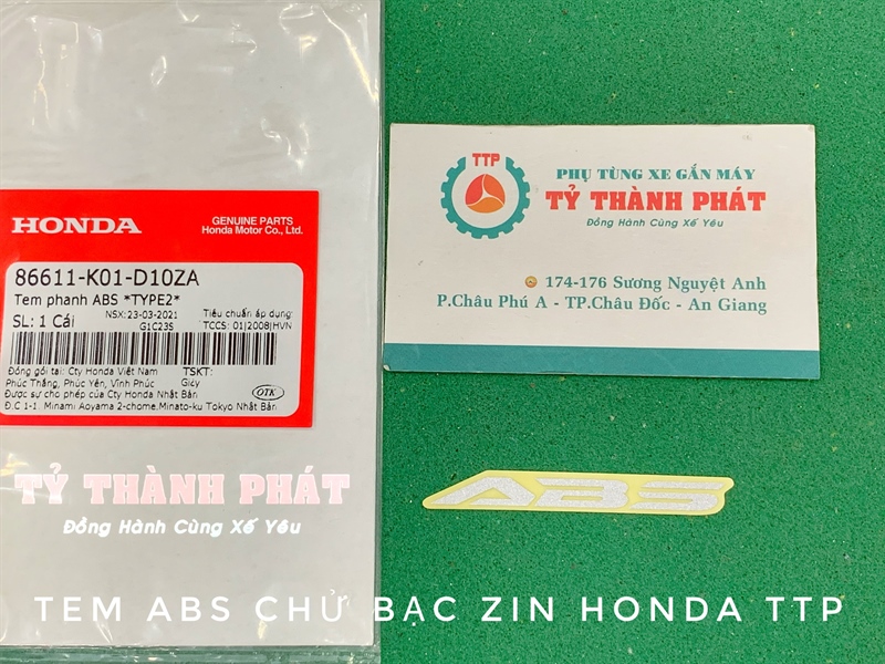 Tem abs chử bạc zin