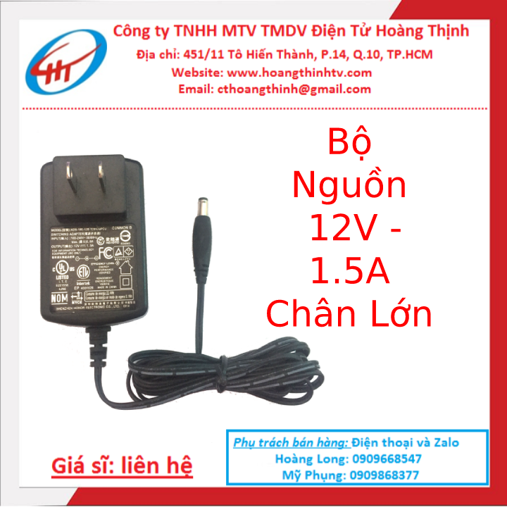 Bộ Nguồn 12V 1.5A Adapter