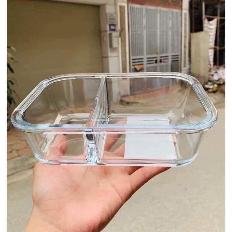 [Giá hủy diệt] Thố thủy tinh cao cấp 1 lít chia ngăn