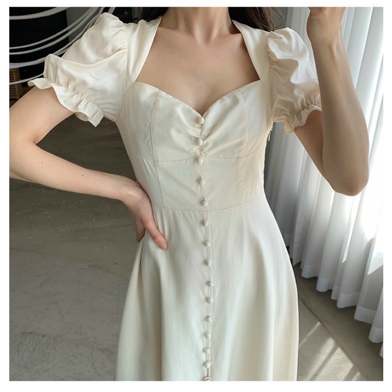 ĐẦM NHÚN NGỰC NÚT BỌC (có ảnh thật) MS58