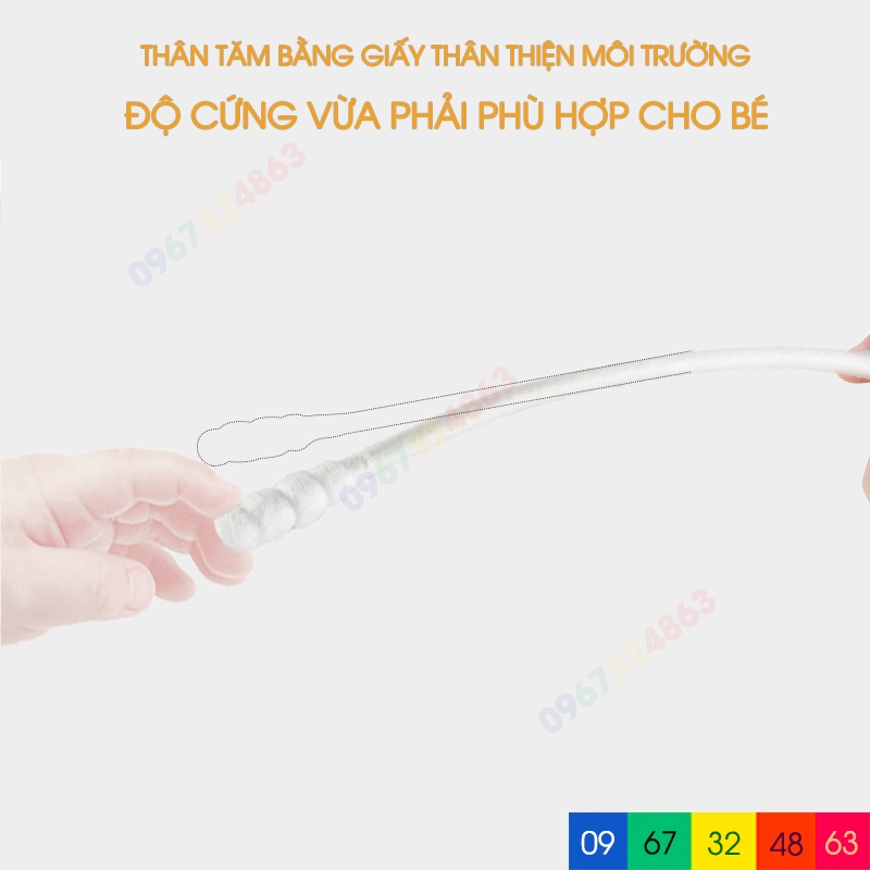 Tăm Bông Cho Bé Sơ Sinh MISUTA (Hộp 400 Que)
