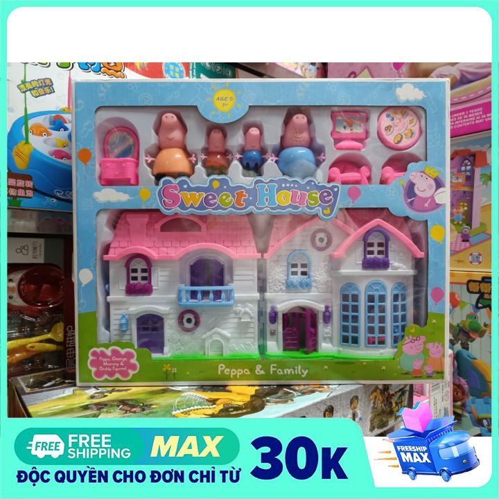 Đồ chơi nhà búp bê kèm phụ kiện sweet house pp6005a