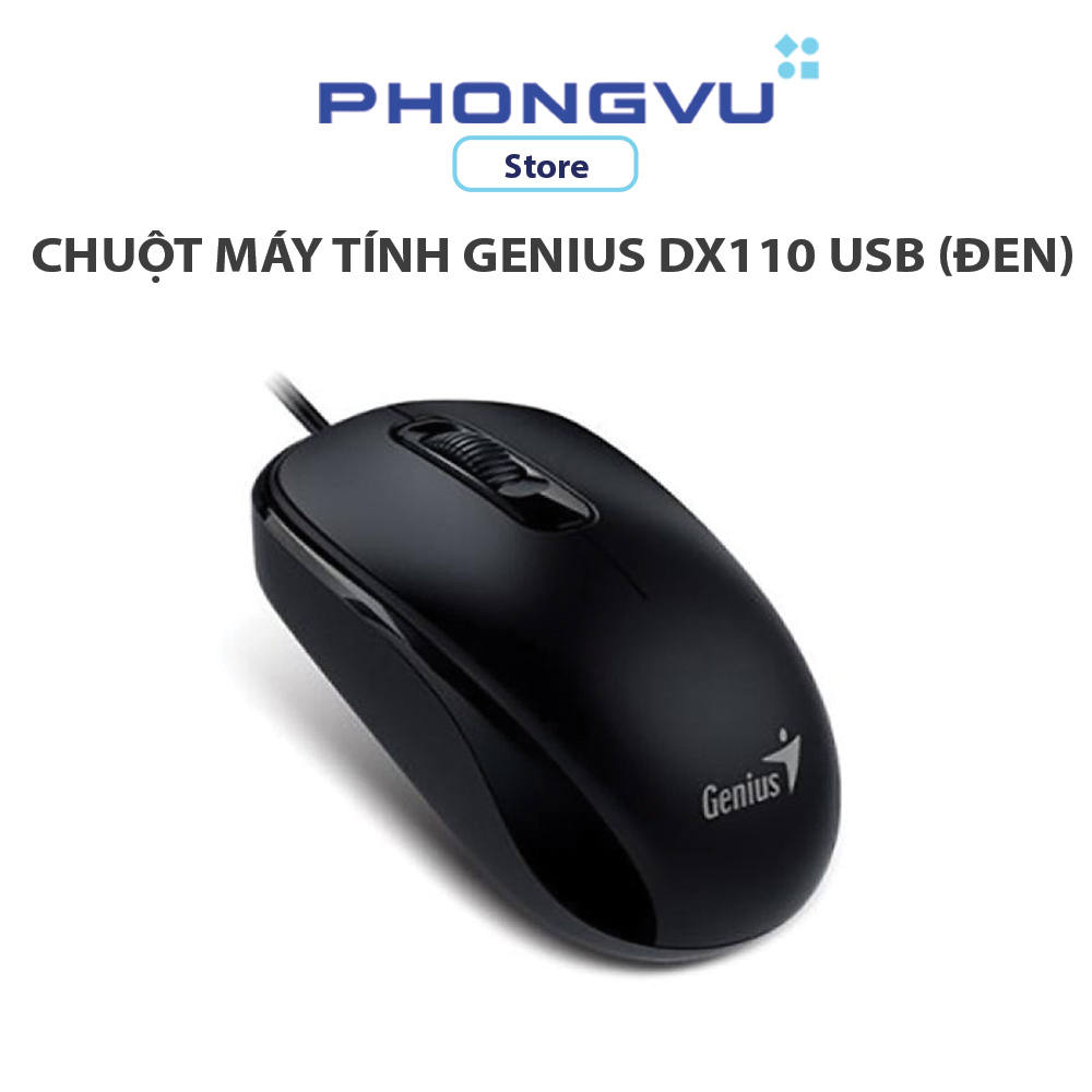 Chuột máy tính Genius DX110 (Đen) - Bảo hành 12 tháng
