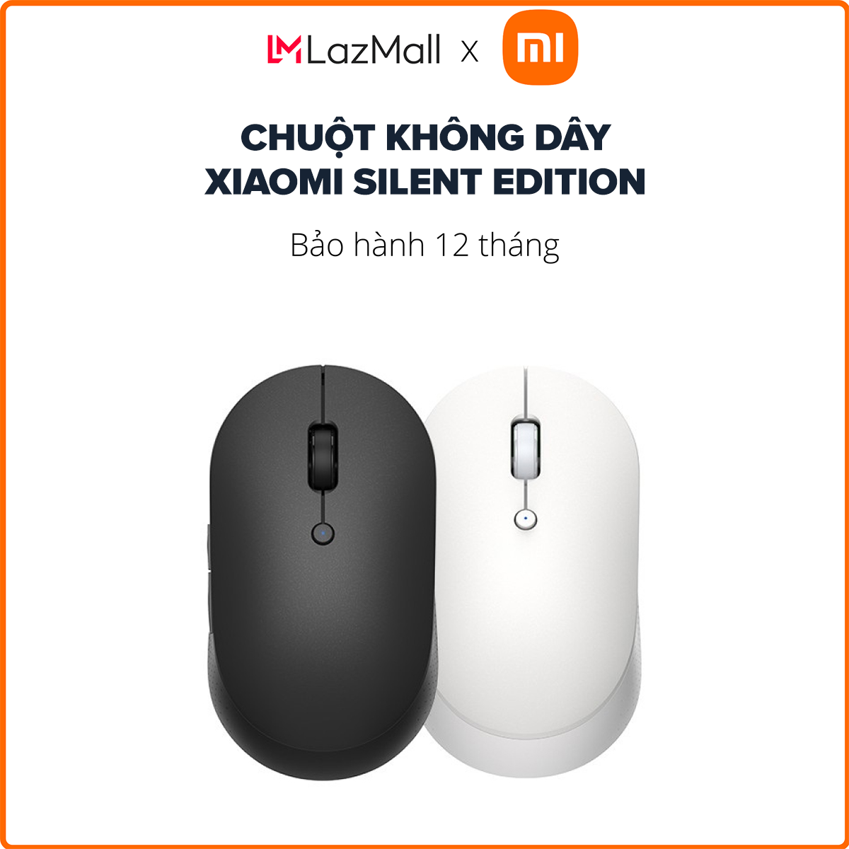 Chuột Không Dây Xiaomi Mi Dual Mode Wireless Mouse Silent Edition – Hàng chính hãng- BH 12 tháng