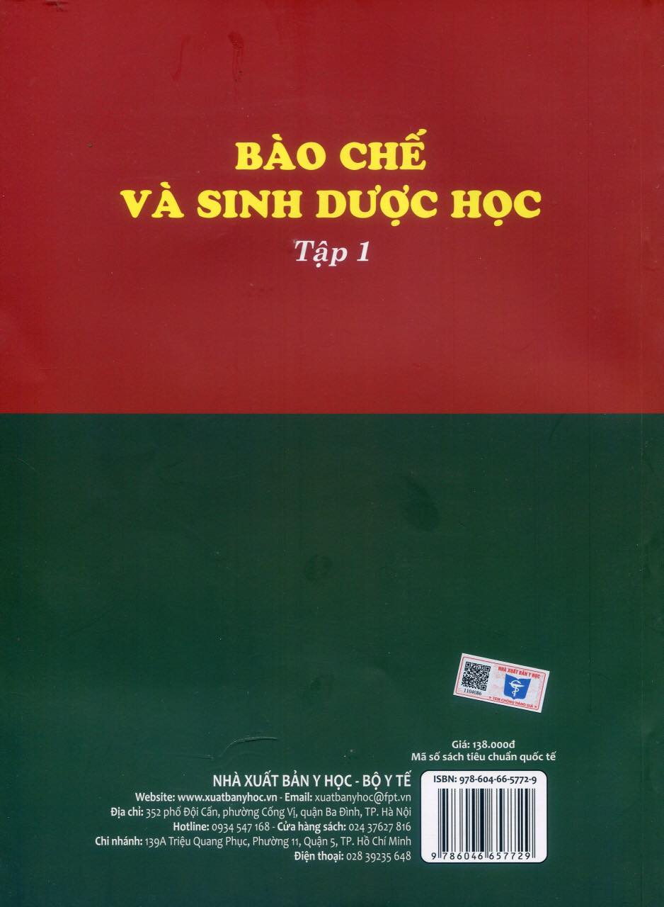 Sách -  Bào chế và sinh dược học tập 1