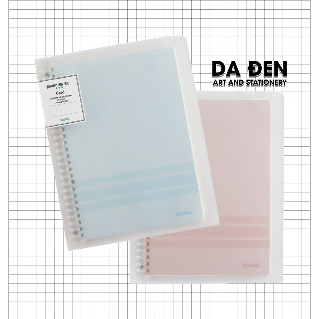 [HCM]KLONG Sổ Caro File Nhựa Kẹp Còng B5 - 40 Tờ  MS: 544