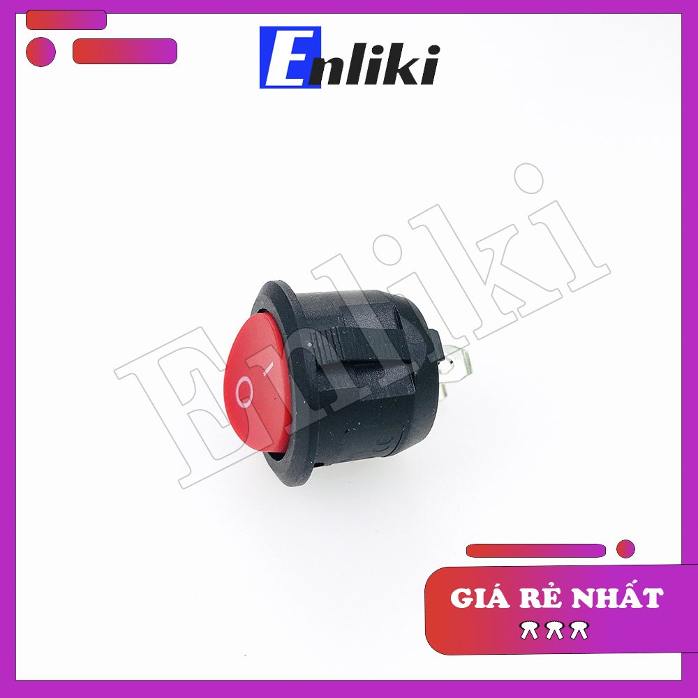 Công Tắc Bập Bênh Tròn 6A 250V 2P Đỏ KCD1-105