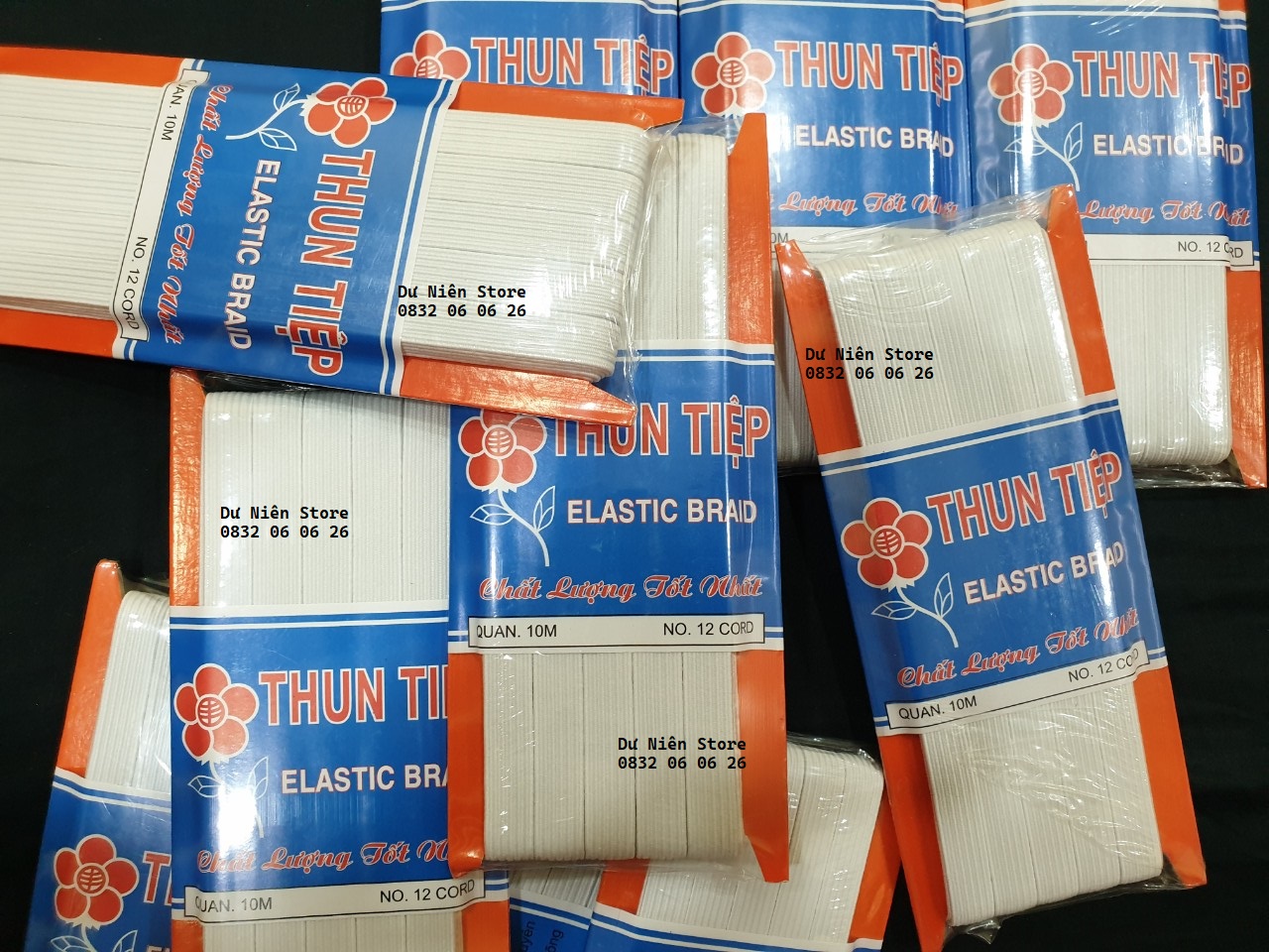 Thun Tiệp Hoa Mai Đủ Size Vĩ 10 Mét.