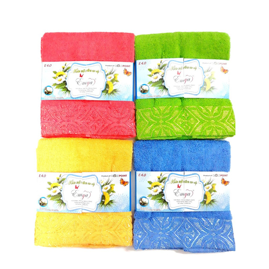 KHĂN COTTON CAO CẤP EMYA E4.0 30X50