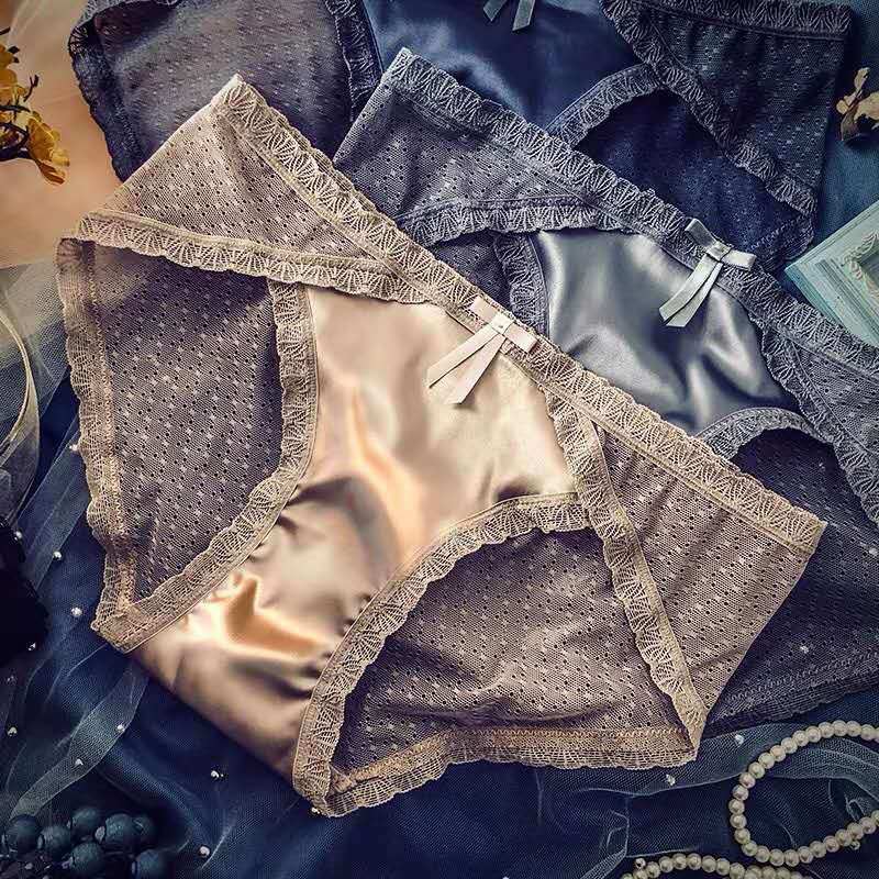 Combo 5 quần lót nữ phi lụa phối ren 838