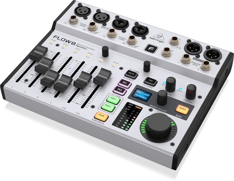 [HCM][Trả góp 0%]BÀN MIXER CƠ LAI SỐ BEHRINGER FLOW 8 -8 INPUT 2 FX USB AUDIO INTERFACE BEHRINGER CHÍNH HÃNG